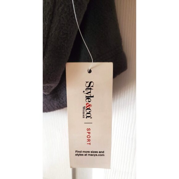 STYLE & CO WOMAN SPORT FLEECE AND QUILTED GRAY JACKET SIZE 3X NWT - Picture 3 of 8